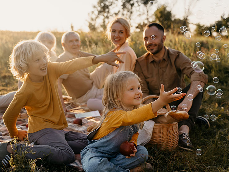 rodzina, kiedy nie musi prać